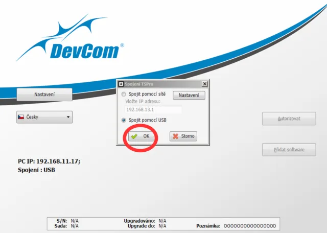 Aktualizace diagnostiky DevCom