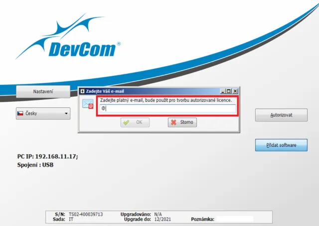 Aktualizace diagnostiky DevCom